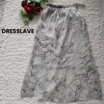 새상품 DRESSLAVE 드레스레이브 롱 스커트 대리석 패턴 I 라인