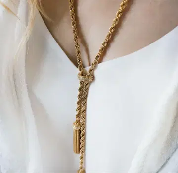 그로세 프린지 목걸이 90cm