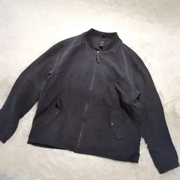 H&M 블루종(XL 상당) 블랙 집업 노멀 코어 린넨 100% 무지