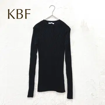 KBF [ONESIZE] 리브 니트 심플 캐주얼 무지 면 100