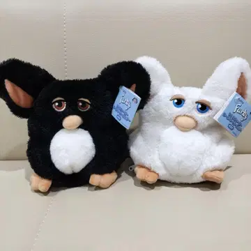 레트로 퍼피 롤 페이퍼 홀더 봉제 인형 흰색 화이트 블랙 검정