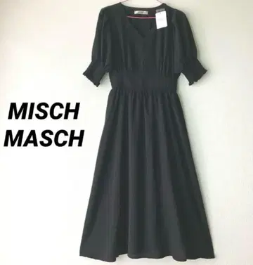 MISCH MASCH 미쉬 매쉬 앞 버튼 V 넥 원피스