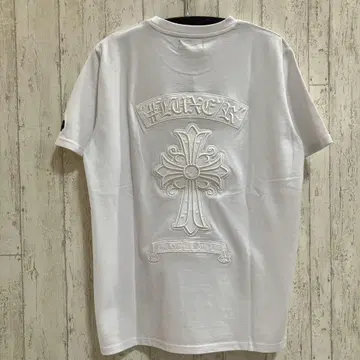 LUXE/R 크루넥 크로스 자수 반팔 티셔츠