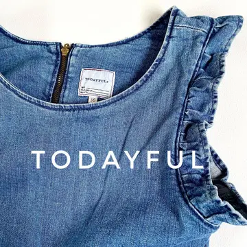 TODAYFUL 데님 올인원 살로펫 어깨 프릴 36 사이즈