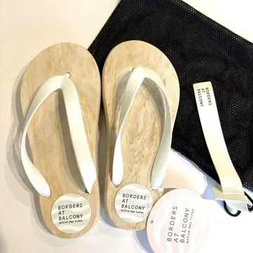 미사용 새상품 보더스 앳 발코니 비치 샌들 비치샌들 블랙