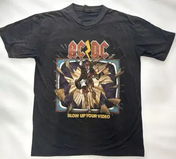 ACDC World Tour 88 밴딩 티셔츠 밴 티 싱글 스티치
