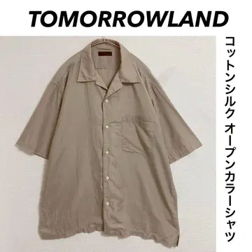 TOMORROWLAND 오픈 카라 셔츠 코튼 실크 일본제