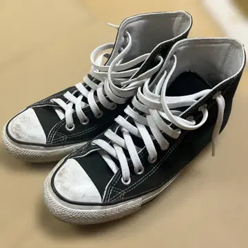 CONVERSE ALL STAR 블랙 하이컷 스니커즈