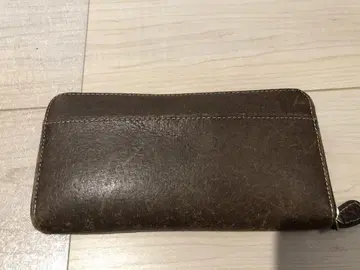 브라운 가죽 장지갑