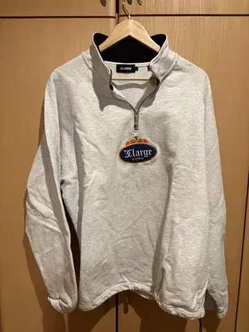 XLARGE 그레이 하프 지퍼 트레이닝복 L