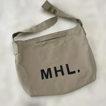 MHL. 숄더백 2웨이 토트백 캔버스 베이지