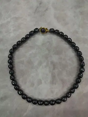 쿠슈카 블랙 펄 목걸이 초커 타입