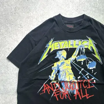 METALLICA 메탈리카 티셔츠 싱글 스티치 양면 프린트 블랙 L