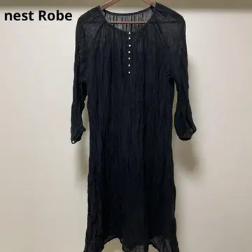 네스트로브 nest Robe 블랙 린넨 100% 원피스