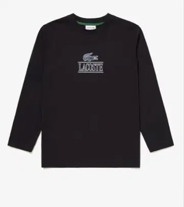 LACOSTE 헤비 저지 클래식 프린트 티셔츠 블랙