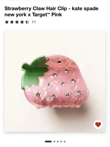 케이트 스페이드 kate spade 스트로베리 헤어 클립 핑크