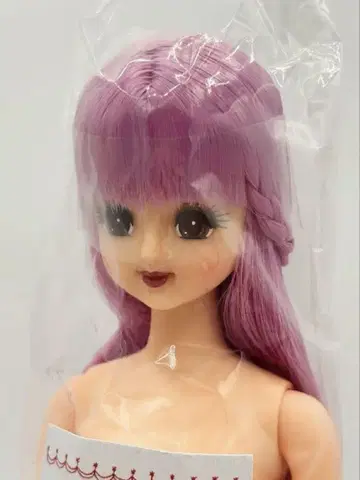 마린 리카짱 캐슬 오타노시미 인형 보라색 머리 빨간색 립 제니