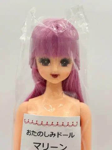 마린 리카짱 캐슬 오타노시미 인형 보라색 머리 빨간색 립 제니