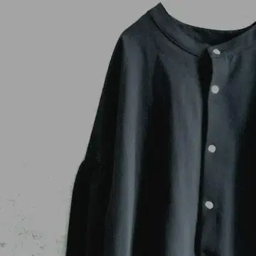 새상품 alettavita 블라우스 오버 사이즈 스탠드 카라 긴팔 블랙