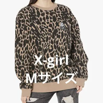 X-걸 페이스 자수 크루 스웨트 톱