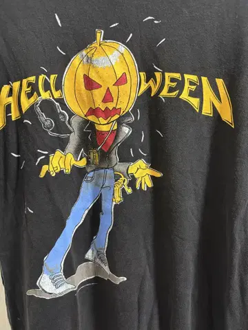 90s helloween 밴드 티셔츠 빈티지