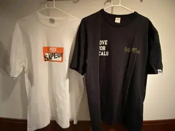 SAPEur SCB 스니콘 출시 티셔츠 화이트 블랙 세트