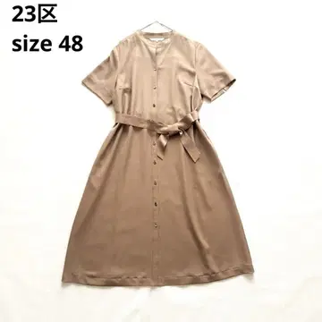 새상품급 빅 사이즈 23구 드라이 스트레치 트윌 원피스 리본 셔츠