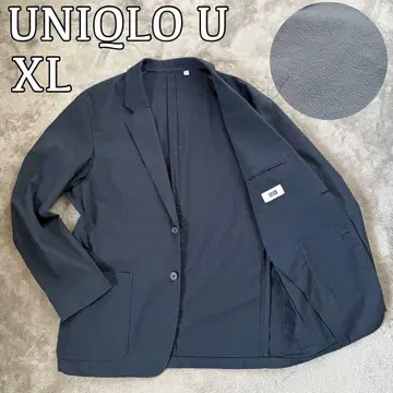 유니클로 U 시어서커 테일러드 자켓 XL 네이비 봄/여름