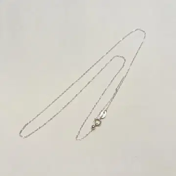 Silver925 슬라이드 조절기 포함 평평한 팥 체인 45cm 새상품