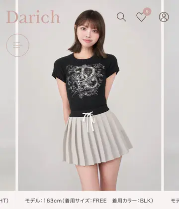 Darich DR 비쥬 플라워 니트 탑