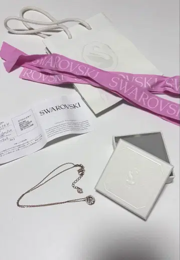 SWAROVSKI 로즈 골드 목걸이