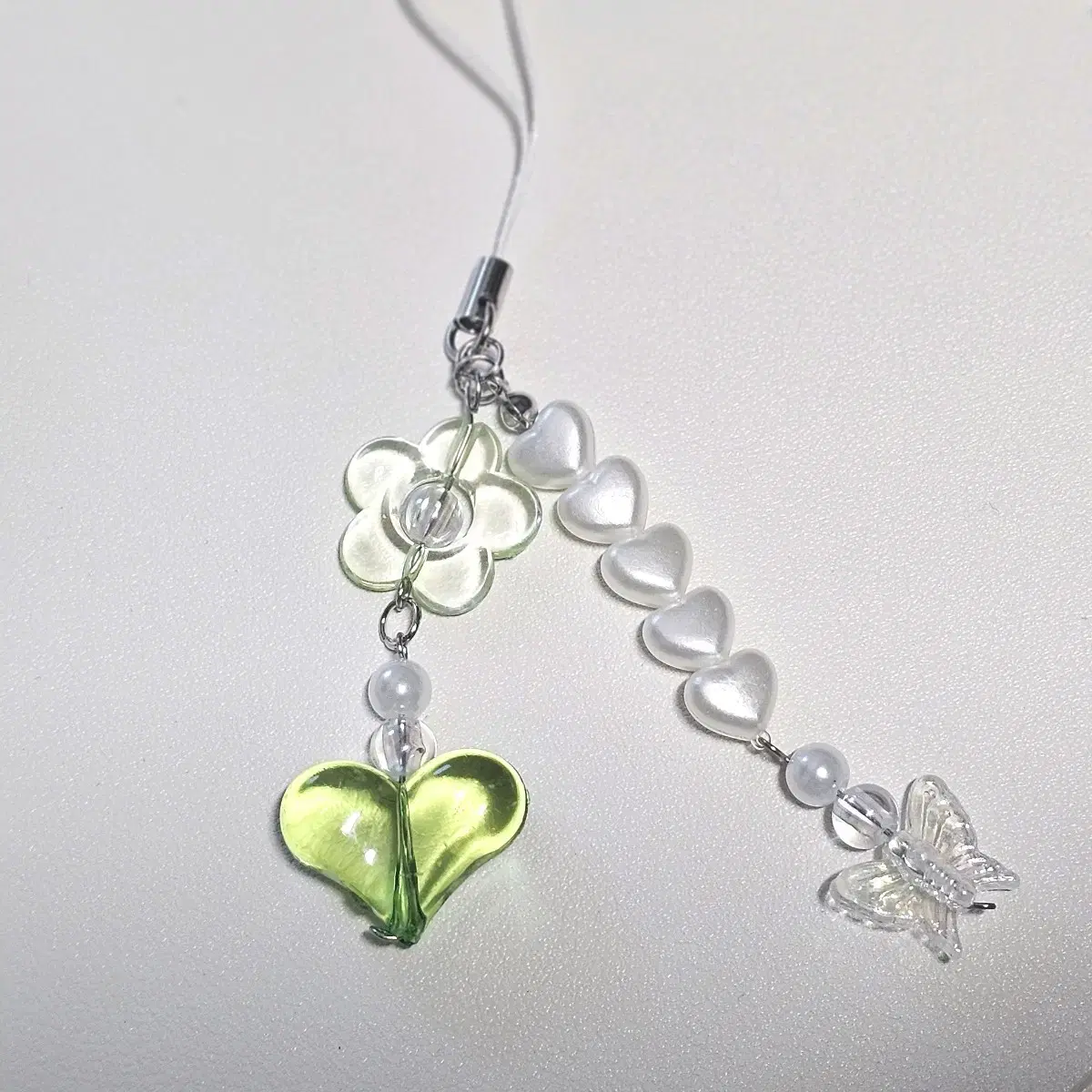 Handmade bead key ring (Garden of Love)