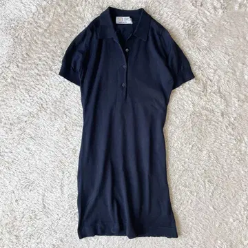 새상품급 john smedley 씨 아일랜드 코튼 원피스 S 네이비