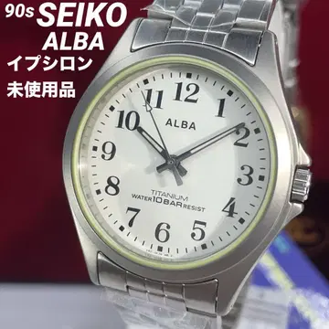 90s 미사용 SEIKO 알바 아이프시론 티타늄 루미브라이트 손목시계