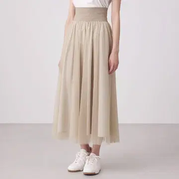 Chacott 샤샤 스커트 M 베이지 발레 댄스 요가 플레어 스커트