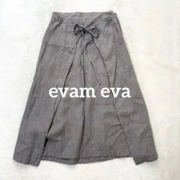 evam eva 에붐에바 린넨 랩 스커트 랩 스커트 스타일