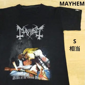 MAYHEM 메이헴 BLACK METAL 유로니모스 밴딩 티셔츠