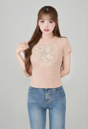Darich 다리치 DR 비쥬 플라워 니트 탑