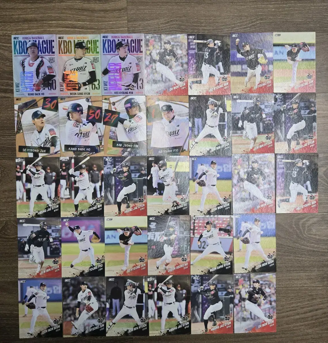 KBO 카드 KT 일괄 (33장)