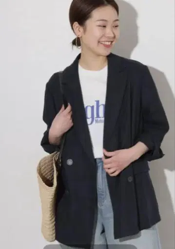 저널 스탠다드 리룸 린넨 레이온 테일러드 자켓