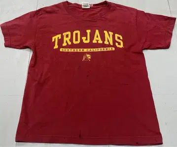 90s TROJANS 칼리지 티셔츠 빈티지 아메카지