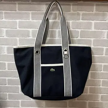 Lacoste 블랙 토트백 코튼 파우치 포함