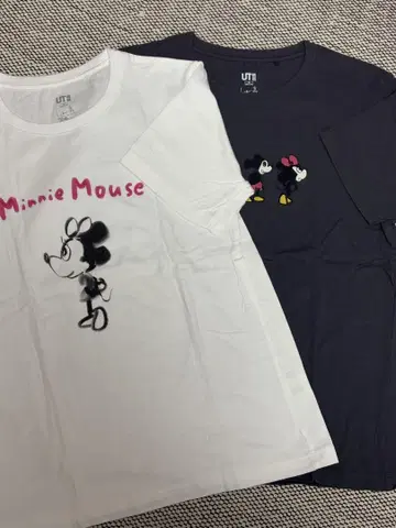 미키 미니 만화 아트 UT 시리가리 주 M 사이즈 2장 세트