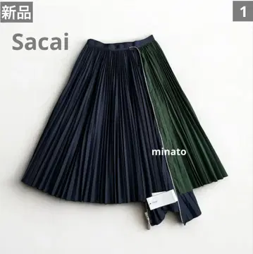 택 포함 새상품 Sacai 사카이 스테디셀러 아코디언 플리츠 스커트 1