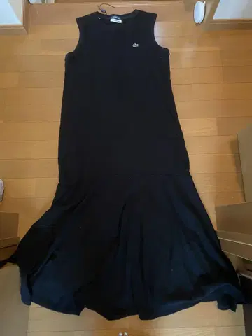 라코스테 슬리브리스 롱 원피스 36 블랙