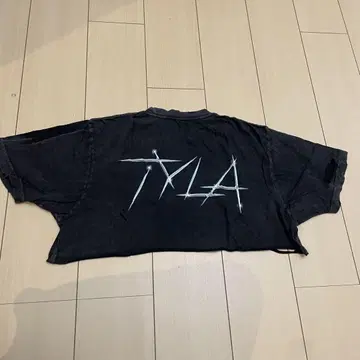 TYLA 숏 티셔츠 데미지 가공 M