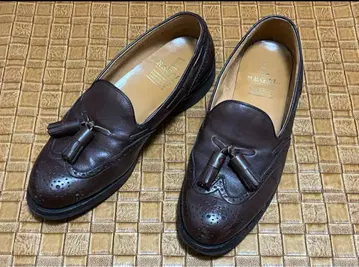 리걸 태슬 로퍼 / 25cm 천연 가죽 다크 브라운 윙팁