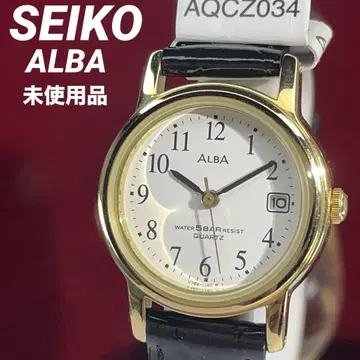 미사용 SEIKO ALBA 쿼츠 배터리 교환 완료 손목시계 AQCZ034