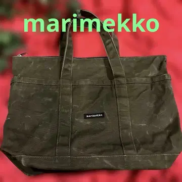 marimekko 마리메꼬 토트백 지퍼 포함 카키색 즉시 구매 OK!
