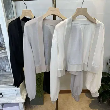 클로쉬 볼레로 시어 가디건